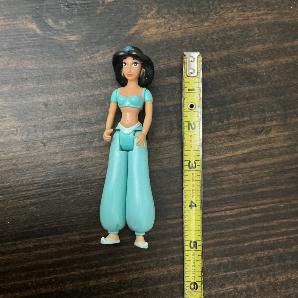 Vintage 1992 Mattel‎ Disney Aladdin Princess Jasmine Action Figure 4.5 Inch Teal - Picture 3 of 3